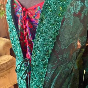 Vintage VS Emerald Neglige Lingerie